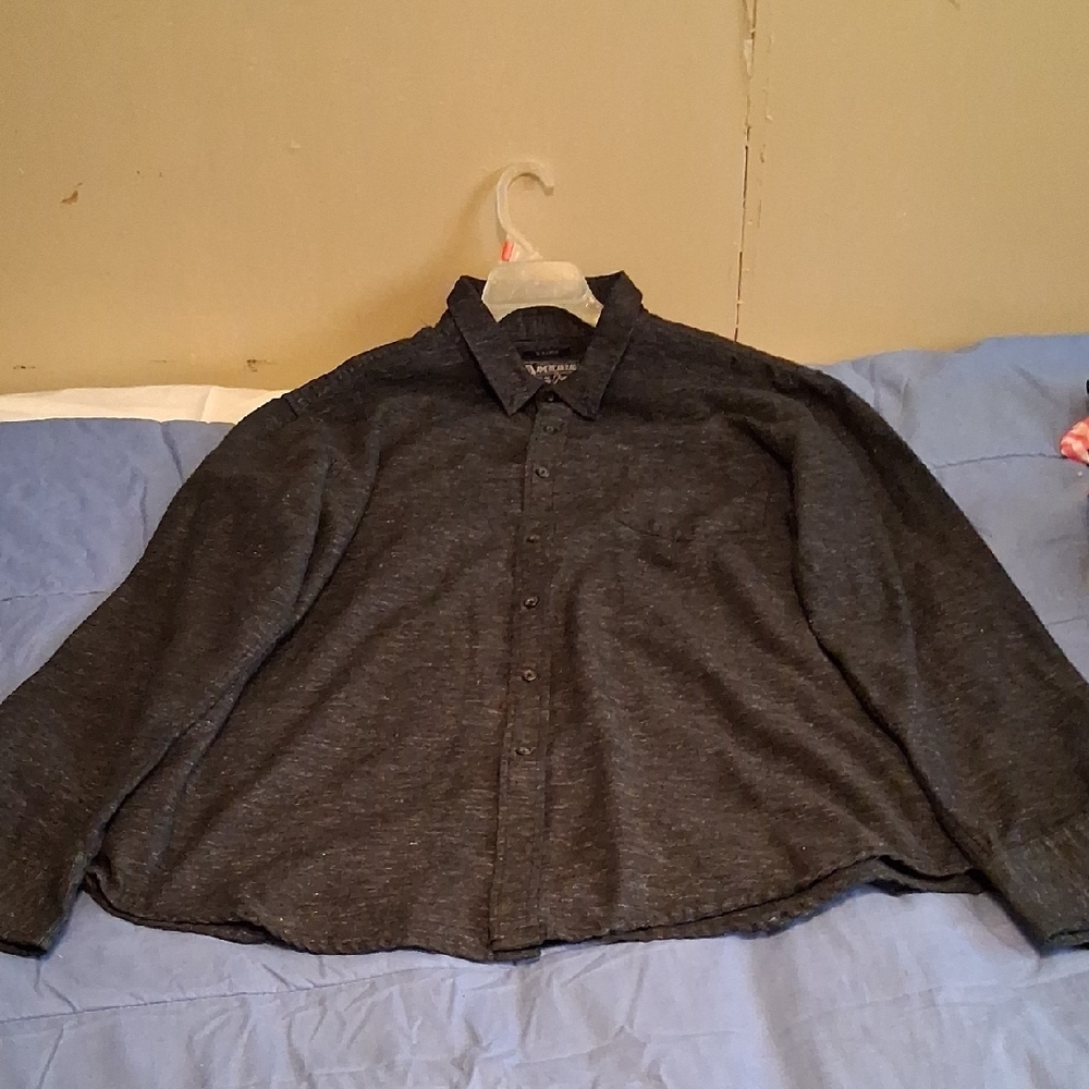 American Rag Men's Casual Button Down Shirt - Dark Gray